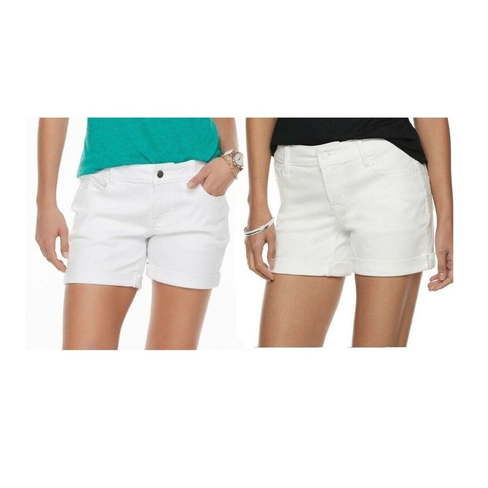 Women's Denim Shorts Apt 9 Cuffed Mid rise size 16 NEW